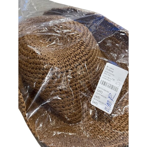 8 Other Reasons Woven Cowboy Hat in Dark Tan One Size New Womens Sun Western - Picture 5 of 7
